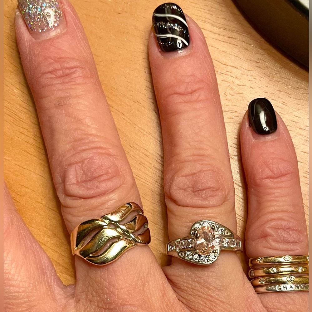 Vintage 14k Yellow Gold Wave Band Ring